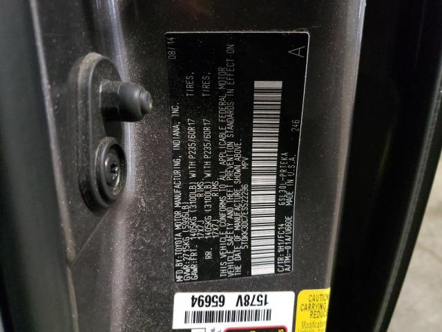 Photo 10 from auction – 2014 TOYOTA SIENNA LE with VIN 5TDKK3DC7ES522296