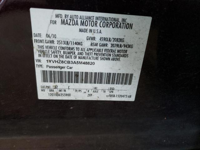 Photo 10 from auction – 2010 MAZDA 6 S with VIN 1YVHZ8CB3A5M48820