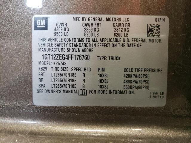 Photo 10 from auction – 2015 GMC SIERRA K25 with VIN 1GT12ZEG4FF176760
