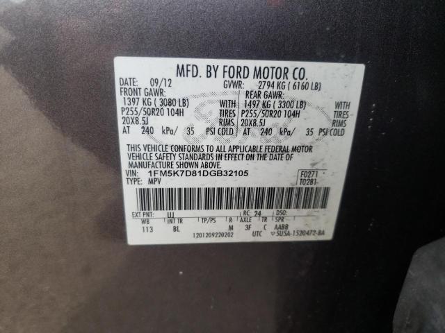 Photo 10 from auction – 2013 FORD EXPLORER X with VIN 1FM5K7D81DGB32105