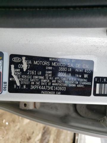 Photo 10 from auction – 2017 KIA FORTE LX with VIN 3KPFK4A75HE143603