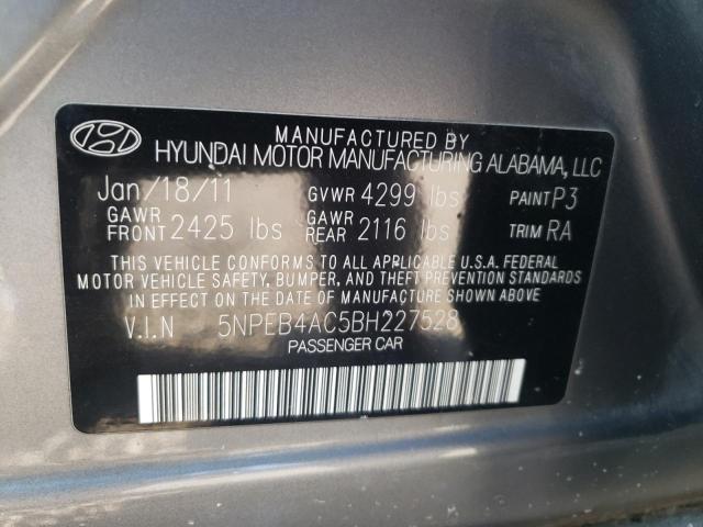 Photo 10 from auction – 2011 HYUNDAI SONATA GLS with VIN 5NPEB4AC5BH227528