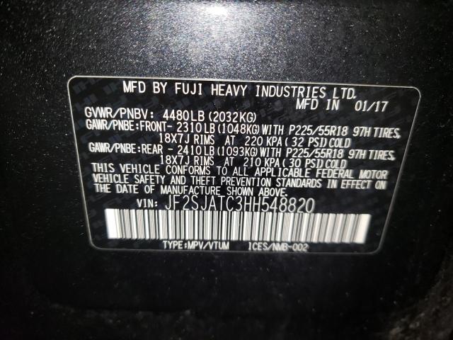 Photo 10 from auction – 2017 SUBARU FORESTER 2 with VIN JF2SJATC3HH548820