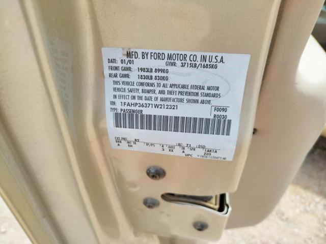 Photo 10 from auction – 2001 FORD FOCUS SE with VIN 1FAHP36371W212321