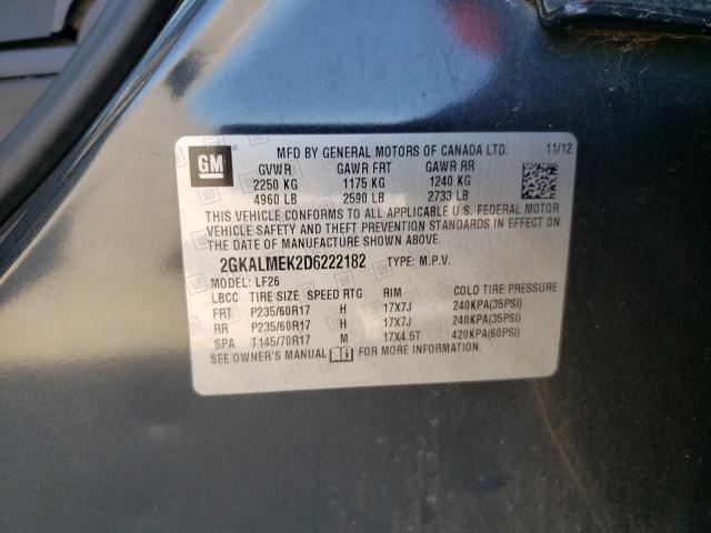 Photo 10 from auction – 2013 GMC TERRAIN with VIN 2GKALMEK2D6222182