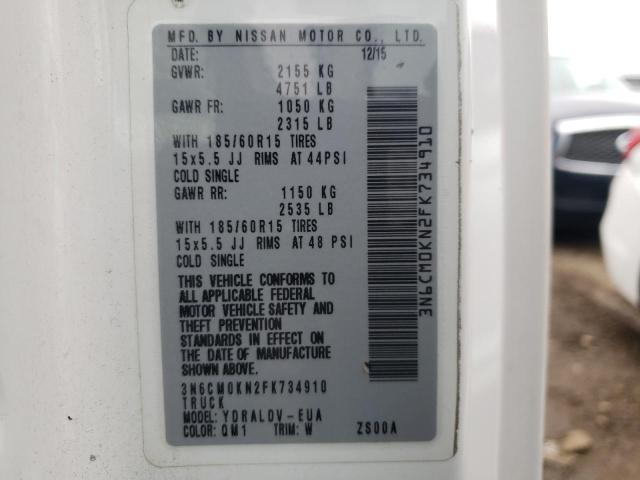 Photo 10 from auction – 2015 NISSAN NV200 2.5S with VIN 3N6CM0KN2FK734910