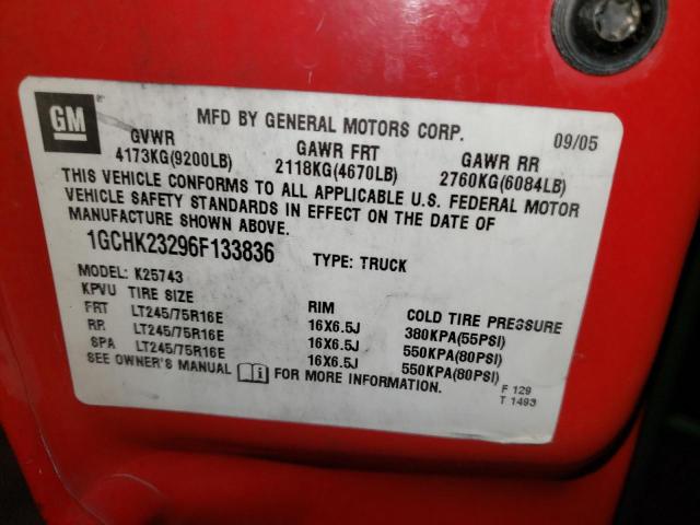 Photo 10 from auction – 2006 CHEVROLET SILVERADO with VIN 1GCHK23296F133836