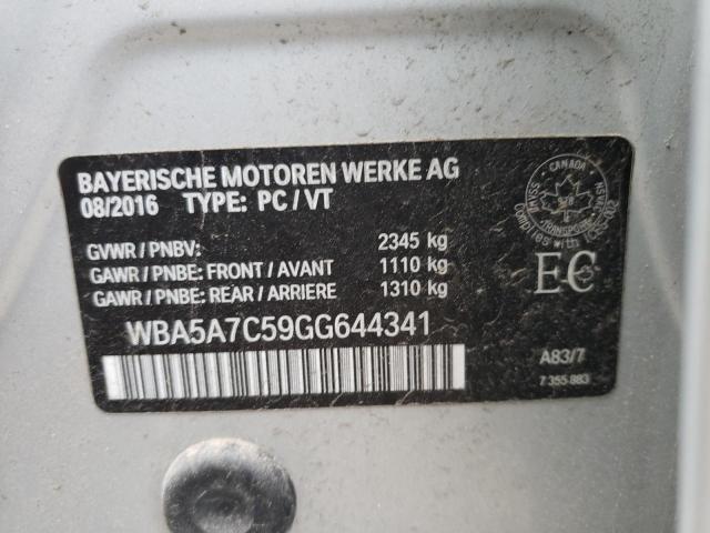 Photo 10 from auction – 2016 BMW 528 XI with VIN WBA5A7C59GG644341