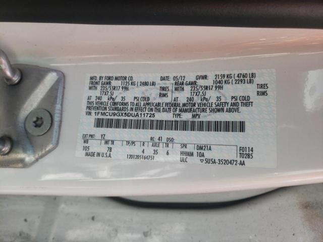 Photo 10 from auction – 2013 FORD ESCAPE SE with VIN 1FMCU9GX5DUA11725