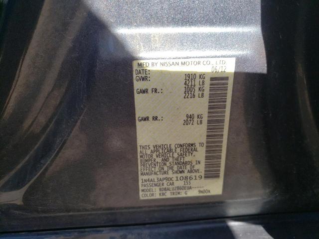 Photo 10 from auction – 2013 NISSAN ALTIMA 2.5 with VIN 1N4AL3AP9DC108619