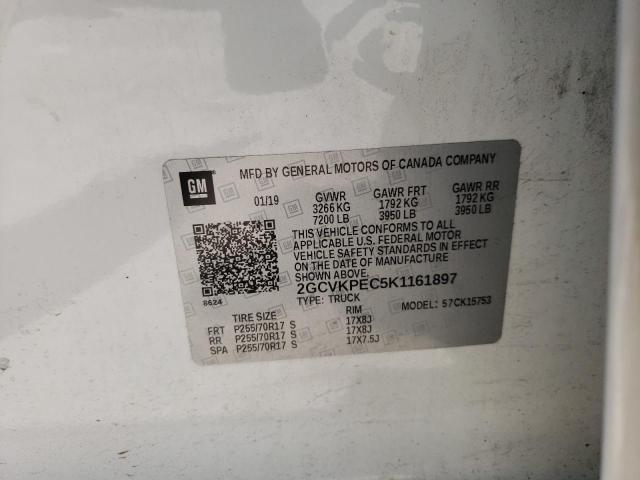 Photo 10 from auction – 2019 CHEVROLET SILVERADO with VIN 2GCVKPEC5K1161897