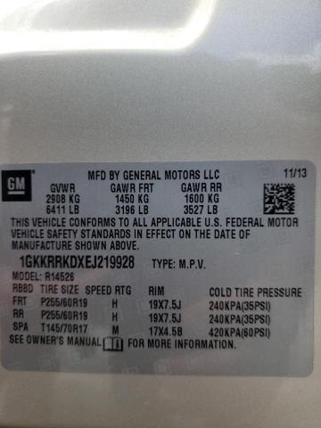 Photo 10 from auction – 2014 GMC ACADIA SLT with VIN 1GKKRRKDXEJ219928