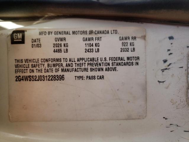 Photo 10 from auction – 2003 BUICK CENTURY CU with VIN 2G4WS52J031228396