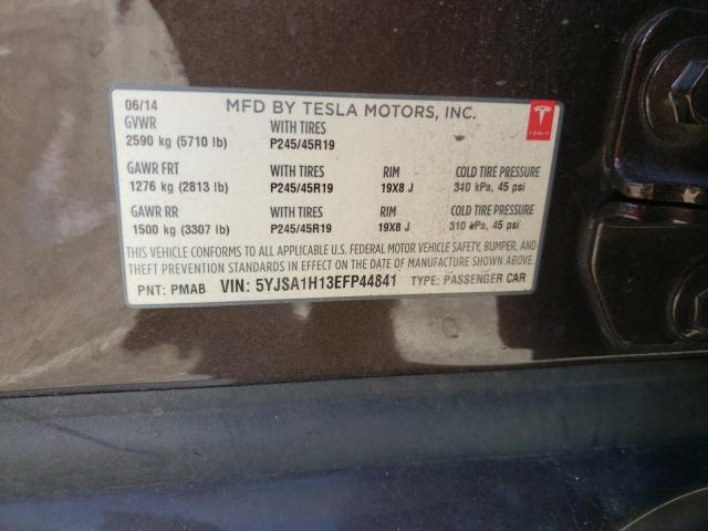 Photo 10 from auction – 2014 TESLA MODEL S with VIN 5YJSA1H13EFP44841