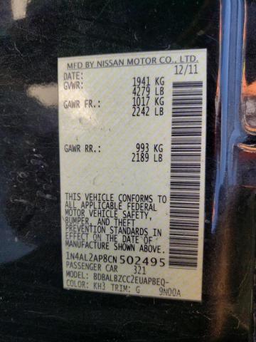 Photo 10 from auction – 2012 NISSAN ALTIMA BAS with VIN 1N4AL2AP8CN502495