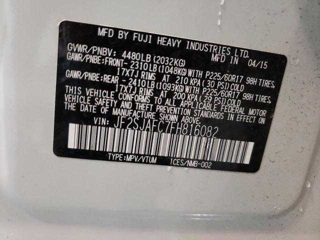 Photo 10 from auction – 2015 SUBARU FORESTER 2 with VIN JF2SJAFC7FH816082