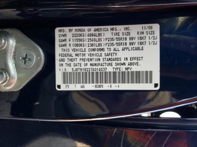 Photo 10 from auction – 2007 ACURA RDX with VIN 5J8TB18227A014037