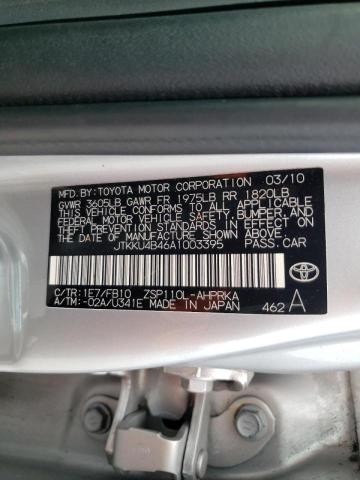 Photo 10 from auction – 2010 TOYOTA SCION XD with VIN JTKKU4B46A1003395