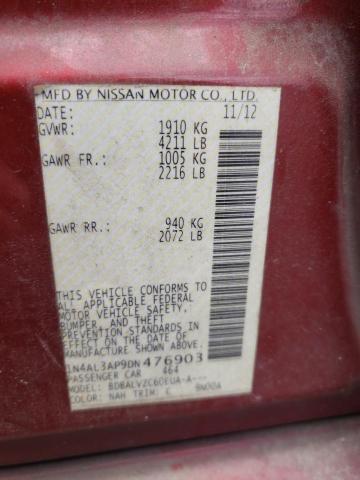 Photo 10 from auction – 2013 NISSAN ALTIMA 2.5 with VIN 1N4AL3AP9DN476903