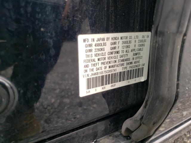 Photo 10 from auction – 2005 ACURA RL with VIN JH4KB16575C000741