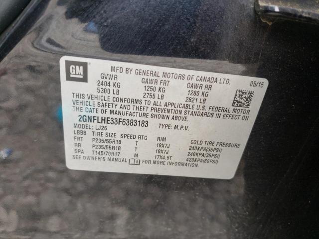 Photo 10 from auction – 2015 CHEVROLET EQUINOX LT with VIN 2GNFLHE33F6383183