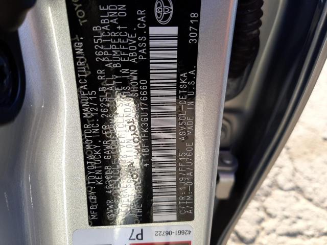 Photo 10 from auction – 2016 TOYOTA CAMRY LE with VIN 4T1BF1FK3GU176660