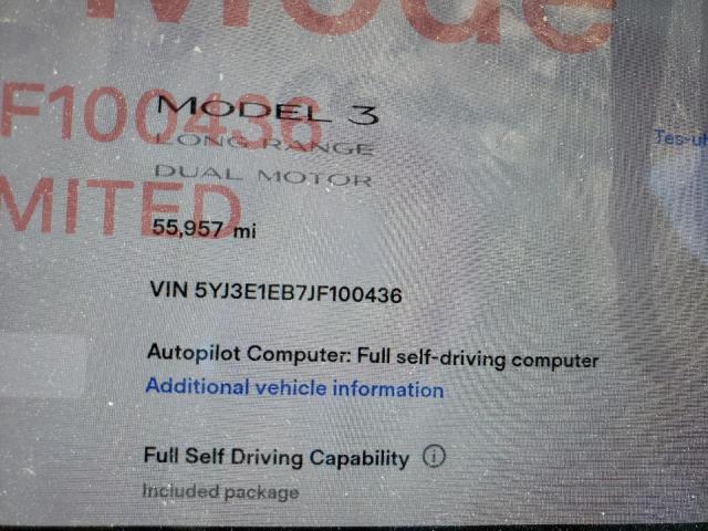 Photo 8 from auction – 2018 TESLA MODEL 3 with VIN 5YJ3E1EB7JF100436