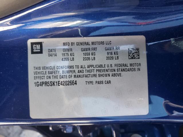Photo 10 from auction – 2014 BUICK VERANO CON with VIN 1G4PR5SK1E4202664