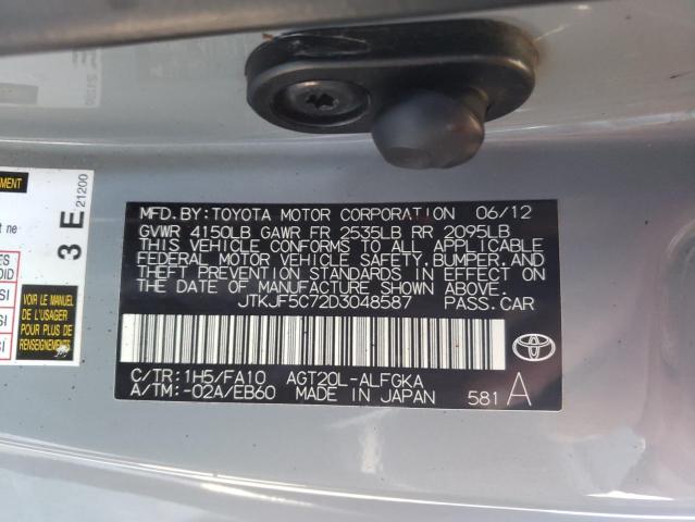 Photo 10 from auction – 2013 TOYOTA SCION TC with VIN JTKJF5C72D3048587