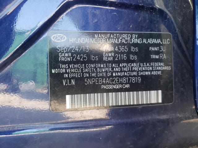 Photo 10 from auction – 2014 HYUNDAI SONATA GLS with VIN 5NPEB4AC2EH817819
