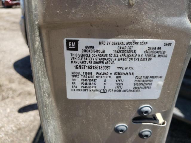 Photo 10 from auction – 2002 CHEVROLET TRAILBLAZE with VIN 1GNET16S126130081