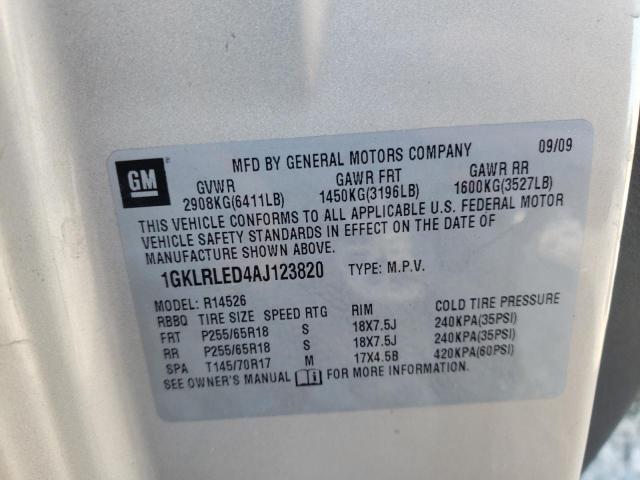Photo 10 from auction – 2010 GMC ACADIA SLE with VIN 1GKLRLED4AJ123820
