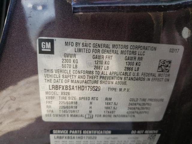 Photo 10 from auction – 2017 BUICK ENVISION E with VIN LRBFXBSA1HD179529