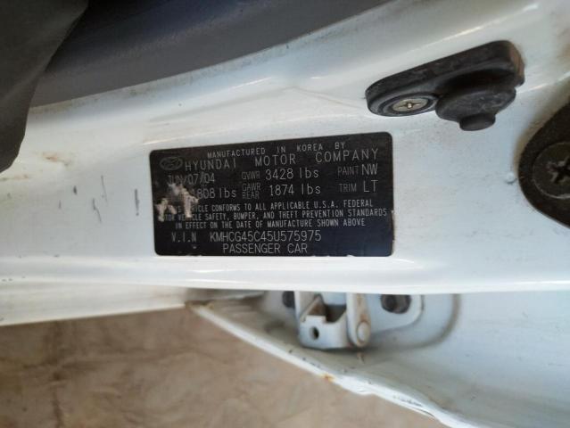 HYUNDAI ACCENT GL 2005 with VIN KMHCG45C45U575975 - Photo from auction