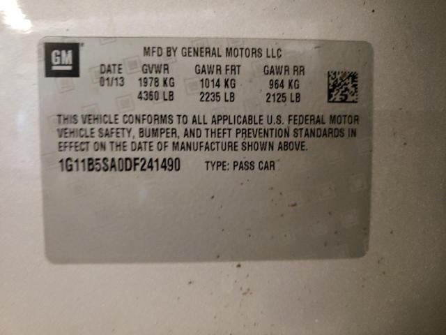 Photo 10 from auction – 2013 CHEVROLET MALIBU LS with VIN 1G11B5SA0DF241490