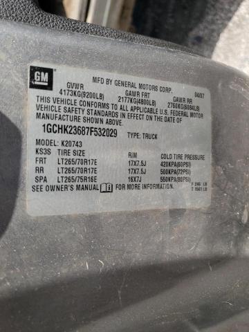 Photo 10 from auction – 2007 CHEVROLET SILVERADO with VIN 1GCHK23687F532029