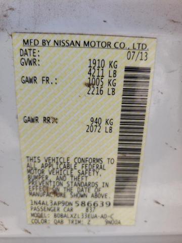 Photo 10 from auction – 2013 NISSAN ALTIMA 2.5 with VIN 1N4AL3AP9DN586639