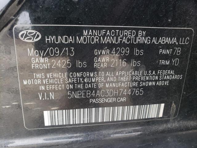 Photo 10 from auction – 2013 HYUNDAI SONATA GLS with VIN 5NPEB4AC3DH744765