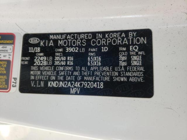 Photo 10 from auction – 2019 KIA SOUL with VIN KNDJN2A24K7920418