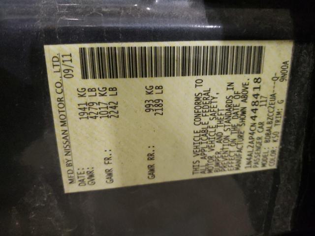 Photo 10 from auction – 2012 NISSAN ALTIMA BAS with VIN 1N4AL2AP4CN448418