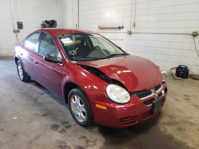 DODGE NEON SXT 2005 with VIN 1B3ES56C25D253952 - Photo from auction