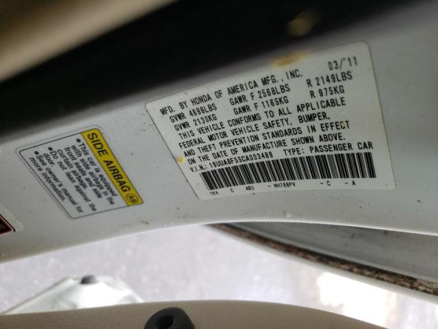 Photo 10 from auction – 2012 ACURA TL with VIN 19UUA8F55CA003489