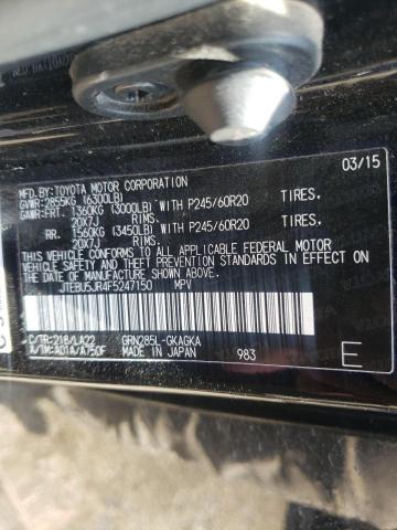 Photo 10 from auction – 2015 TOYOTA 4RUNNER SR with VIN JTEBU5JR4F5247150
