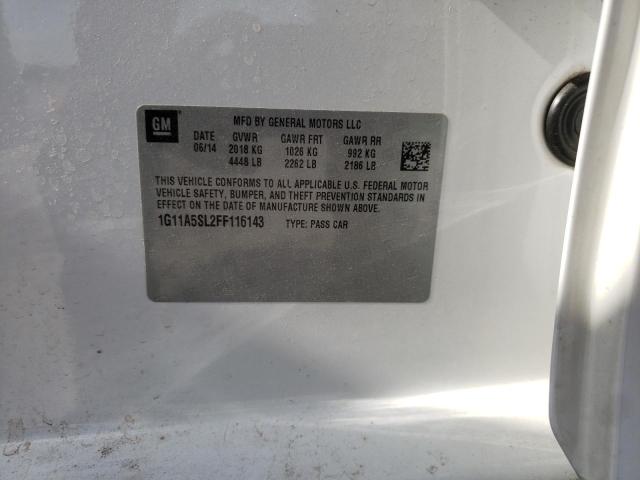 Photo 10 from auction – 2015 CHEVROLET MALIBU LS with VIN 1G11A5SL2FF116143