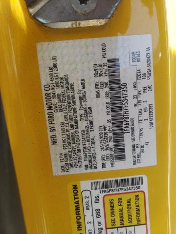 Photo 10 from auction – 2015 FORD MUSTANG with VIN 1FA6P8TH7F5347350