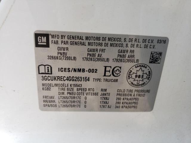 Photo 10 from auction – 2016 CHEVROLET SILVERADO with VIN 3GCUKREC4GG263164