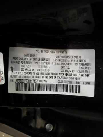 Photo 10 from auction – 2007 MAZDA CX-9 with VIN JM3TB38Y770117157