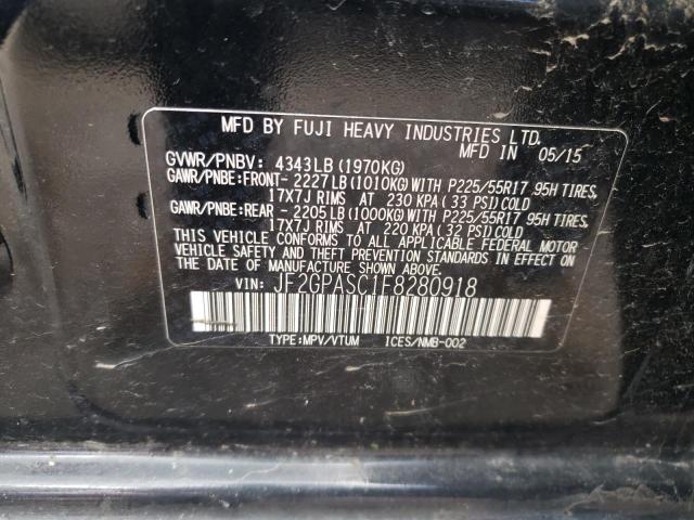 Photo 10 from auction – 2015 SUBARU XV CROSSTR with VIN JF2GPASC1F8280918