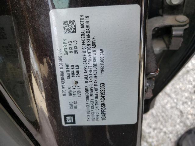 Photo 10 from auction – 2012 BUICK VERANO CON with VIN 1G4PR5SK4C4192063