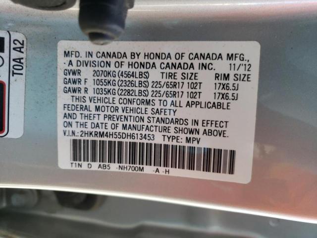Photo 10 from auction – 2013 HONDA CR-V EX with VIN 2HKRM4H55DH613453